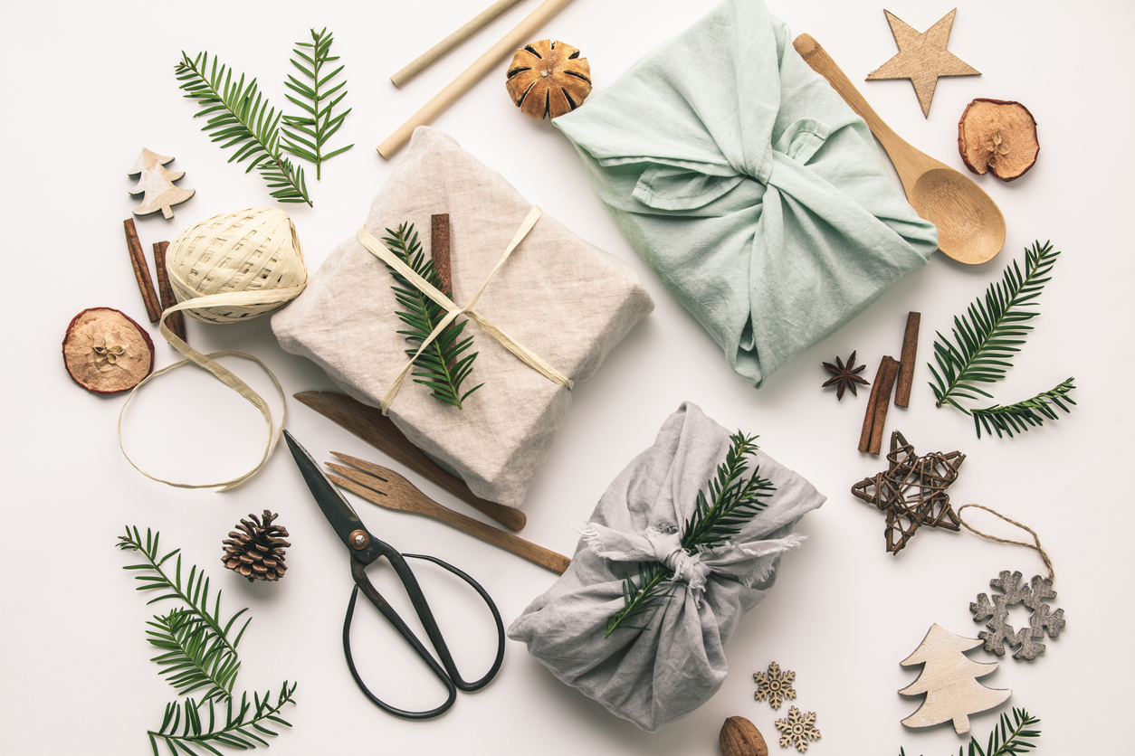 Feuille De Papier D'Emballage Cadeau De Noël, Papier Cadeau Noel